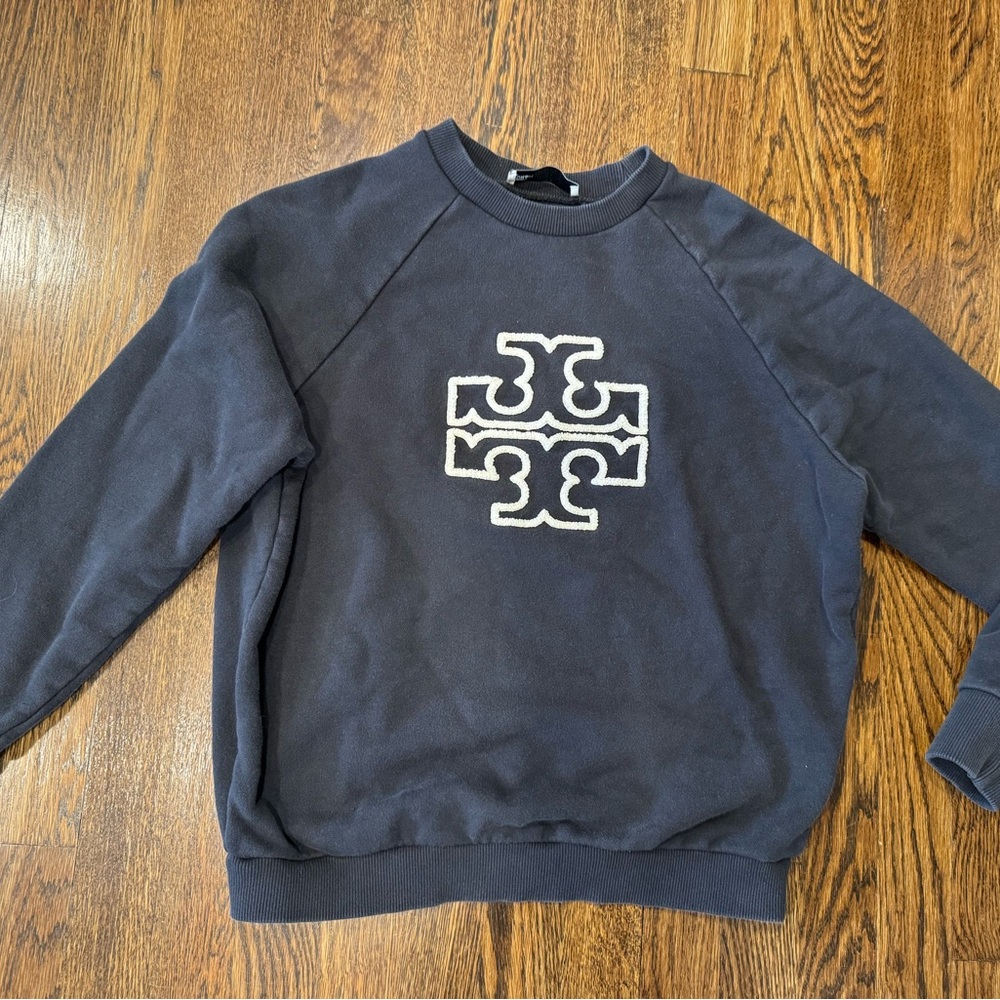 Tory Burch French Terry Crewneck Sweatshirt Size XS Some Fading